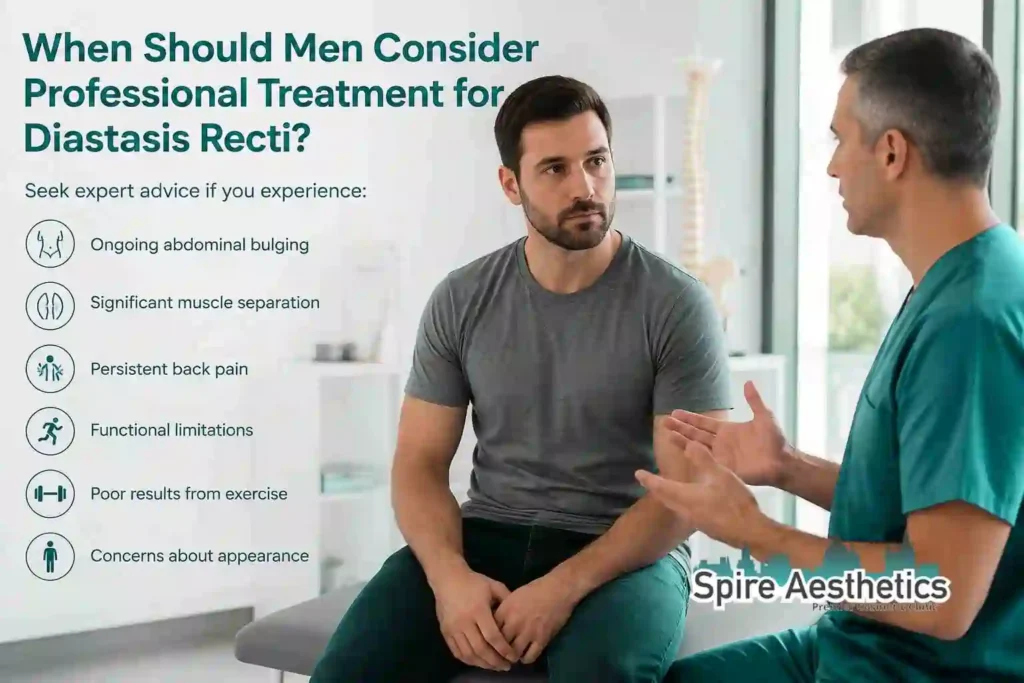 When Should Men Consider Professional Treatment for Diastasis Recti Bibury?
